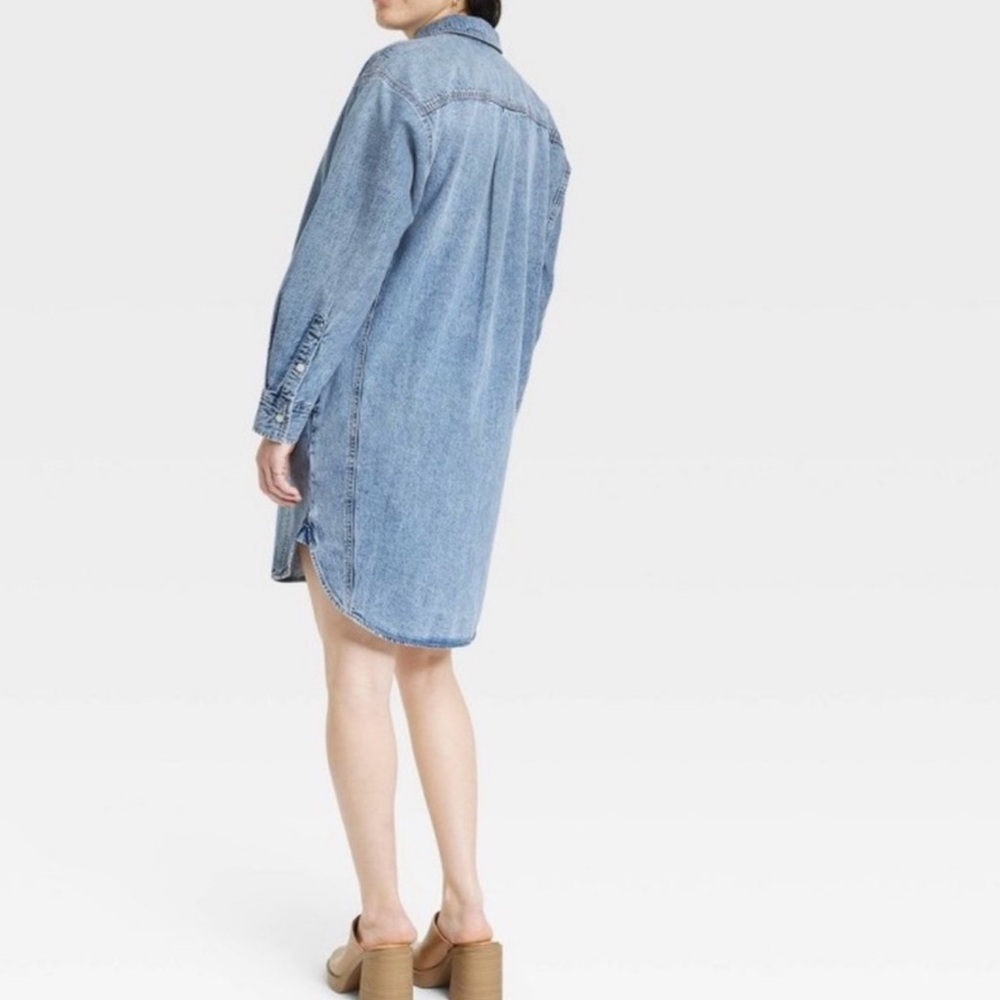 Denim Shirt Dress - Picture 2 of 8